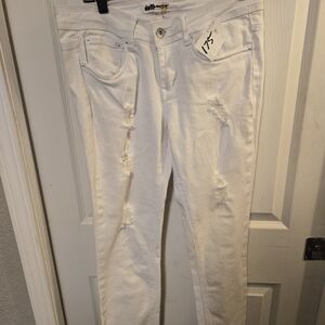 Dollhouse White Distressed Women Jeans